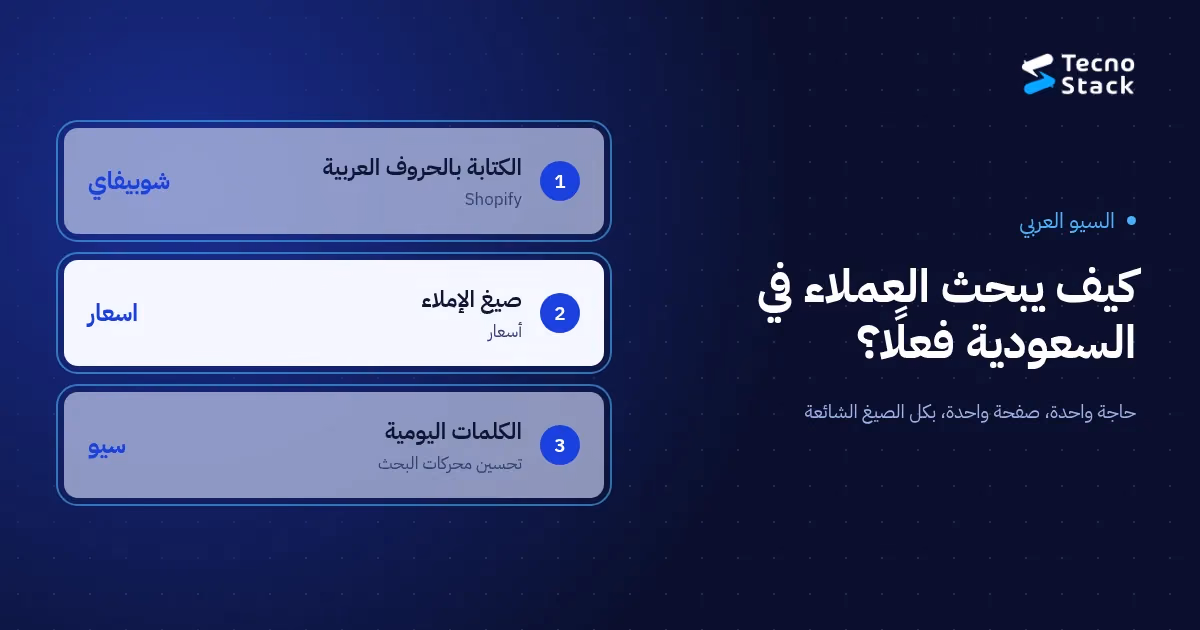 دليل السيو العربي: بحث واحد بثلاث صيغ، Shopify وشوبيفاي، وأسعار واسعار، وسيو وتحسين محركات البحث.