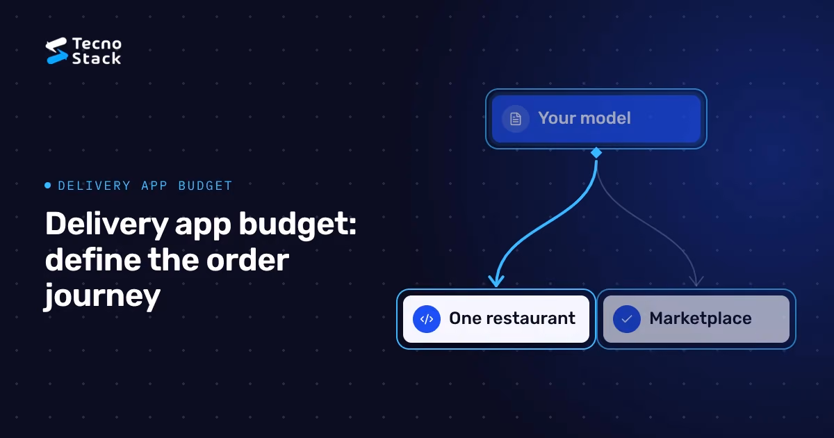 Diagram comparing a single restaurant and a marketplace as delivery-app scope choices.
