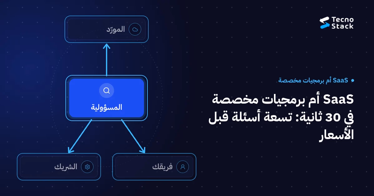 شبكة علاقات: المسؤولية، المورّد، فريقك، الشريك.